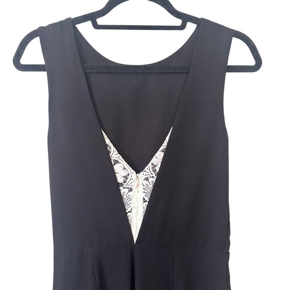 RED SAKS FIFTH‎ AVENUE Lace Detailed Pleated Jumpsuit Black Small - Picture 3 of 6